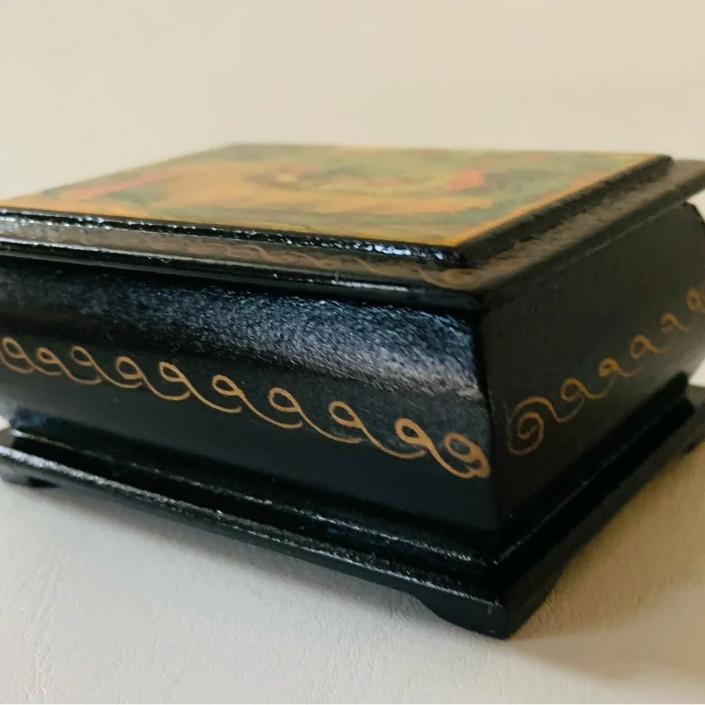 Wooden hand painted box